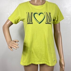 Life Is Good Classic Fit Lime Color Graphic Tee Size S